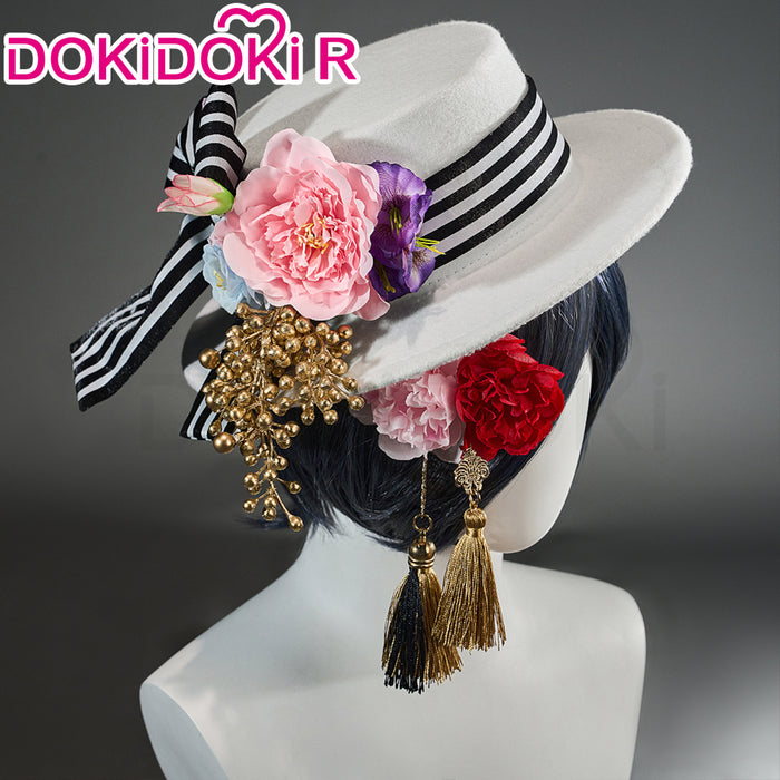 【Size XS-XL】DokiDoki-R Anime Cosplay Costume White Black Striped Suit With Hat