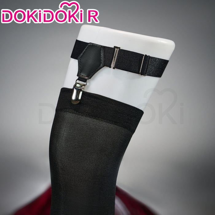 【Size XS-XL】DokiDoki-R Anime Cosplay Costume White Black Striped Suit With Hat