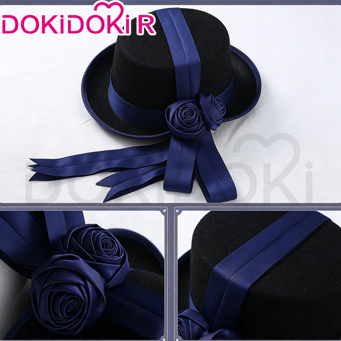 【Size XS-XL】DokiDoki-R Anime Cosplay Costume White Black Suit Birthday Outfit With Hat