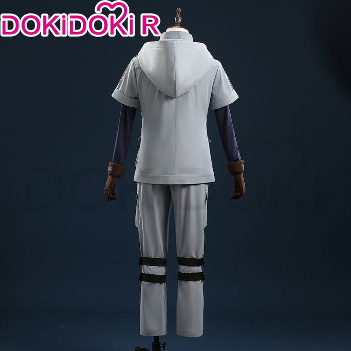 【Size XS-XL】DokiDoki-R Anime Cosplay Male Costume Grey Combat Uniform