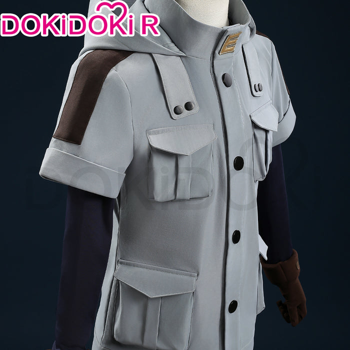 【Size XS-XL】DokiDoki-R Anime Cosplay Male Costume Grey Combat Uniform