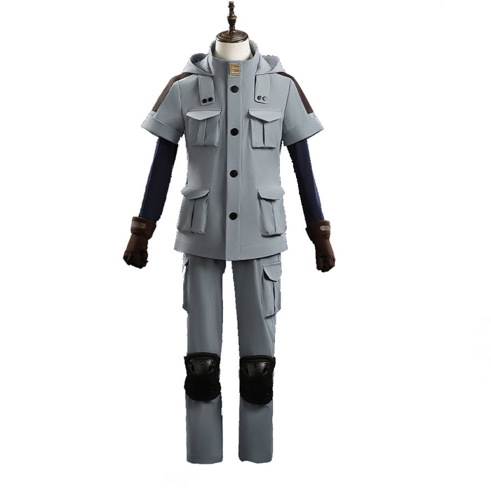 【Size XS-XL】DokiDoki-R Anime Cosplay Male Costume Grey Combat Uniform