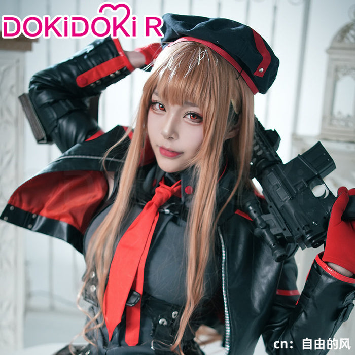 【Size XS-XL】DokiDoki-R Game Cosplay Costume Black Red Battle Suit
