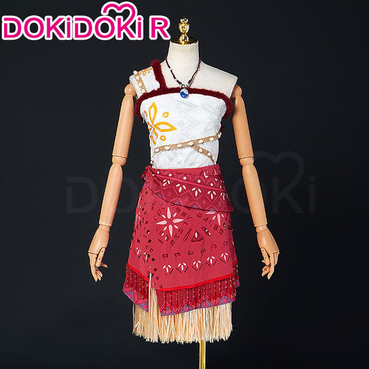 【Size XS-XL】DokiDoki-R Movie Cosplay Costume White Red Summer Suit