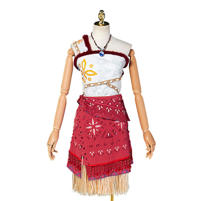 【Size XS-XL】DokiDoki-R Movie Cosplay Costume White Red Summer Suit
