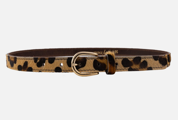 Skinny Cow Hair Belt - Leopard