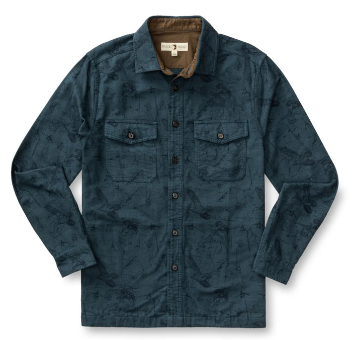 Slater Moleskin Overshirt - Graphite Blue