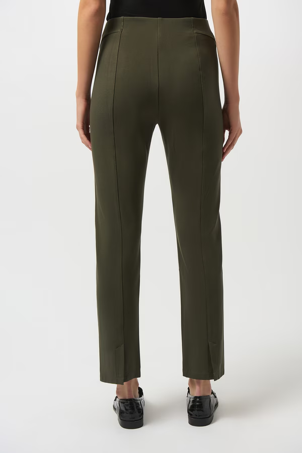 Slim Ankle-length Trousers-Avocado