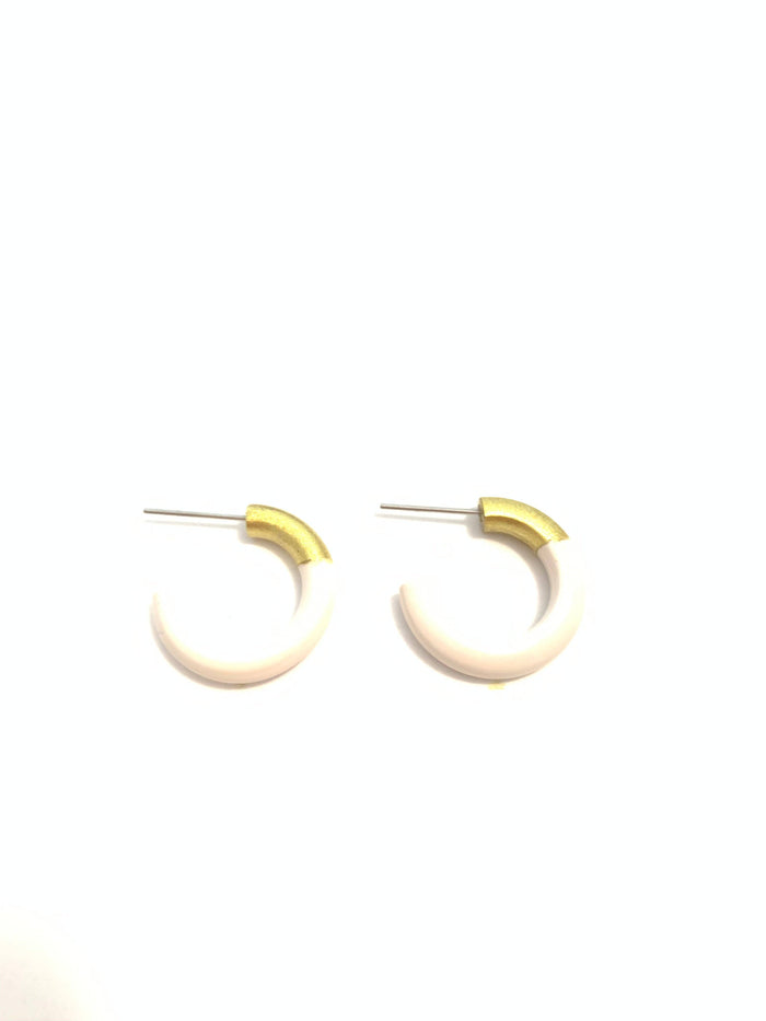 Sm LIZ Hoops In Cream