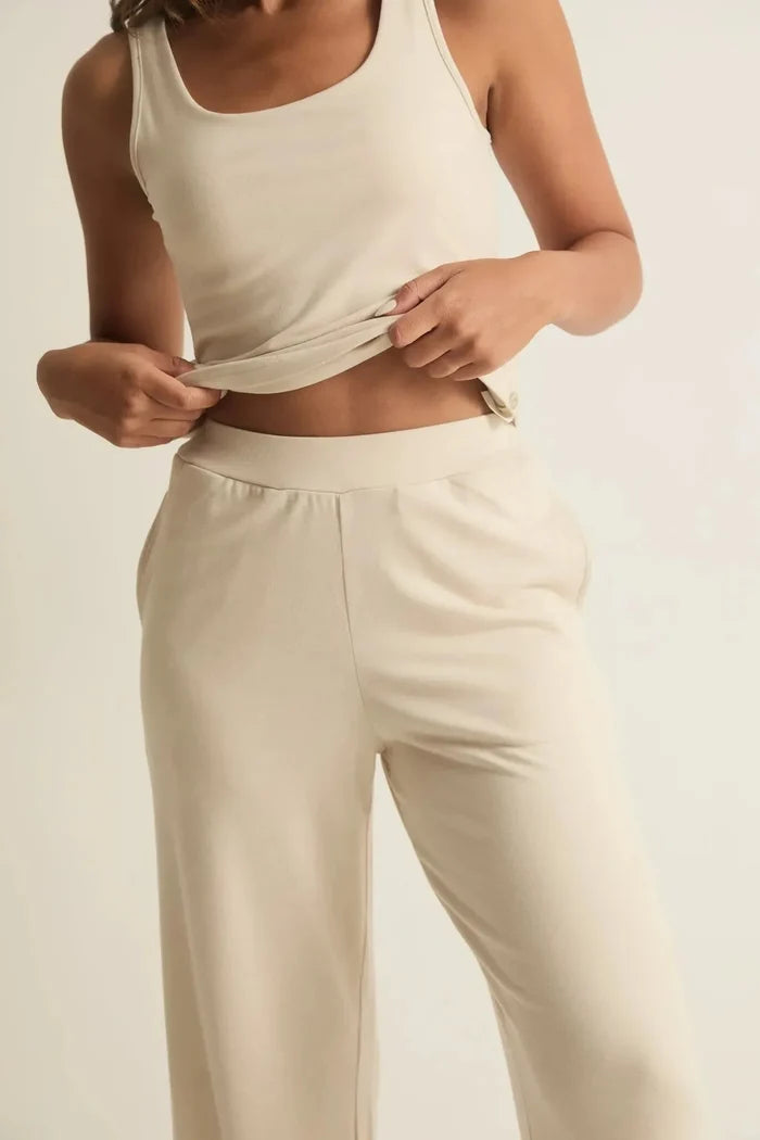 Soft Collection Straight Leg Pant-Oatmeal-FP