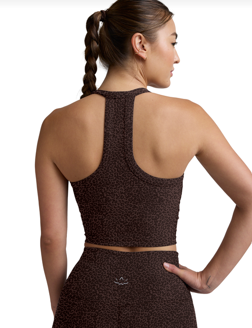 Softmark Caught on the Up Cropped Tank--Cocoa Leopard