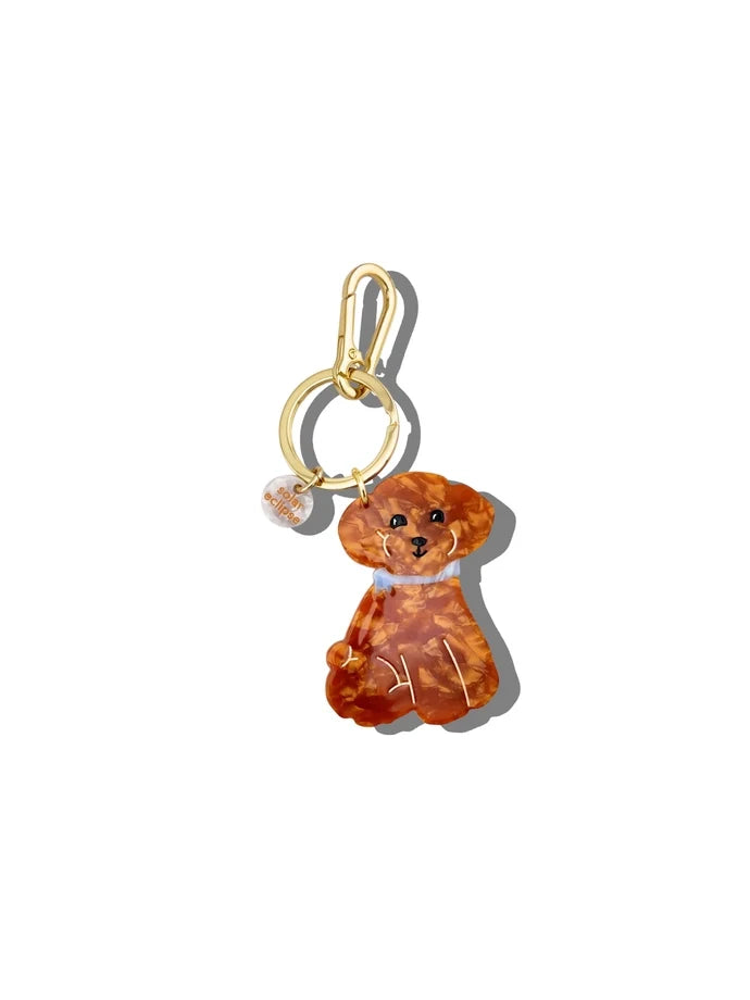 Doodle Key & Bag Charm-Brown