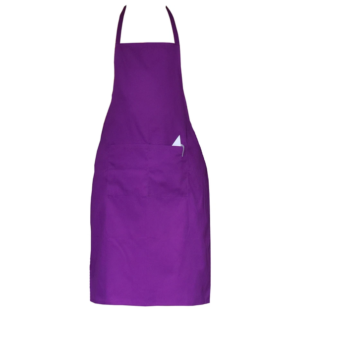 Purple apron on a white background