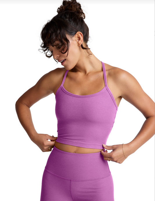 Spacedye Slim Racerback in Fun Fuchsia Heather