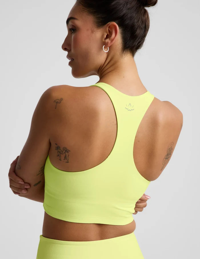 Spacedye Streamlined Racerback Tank-Electric Lime