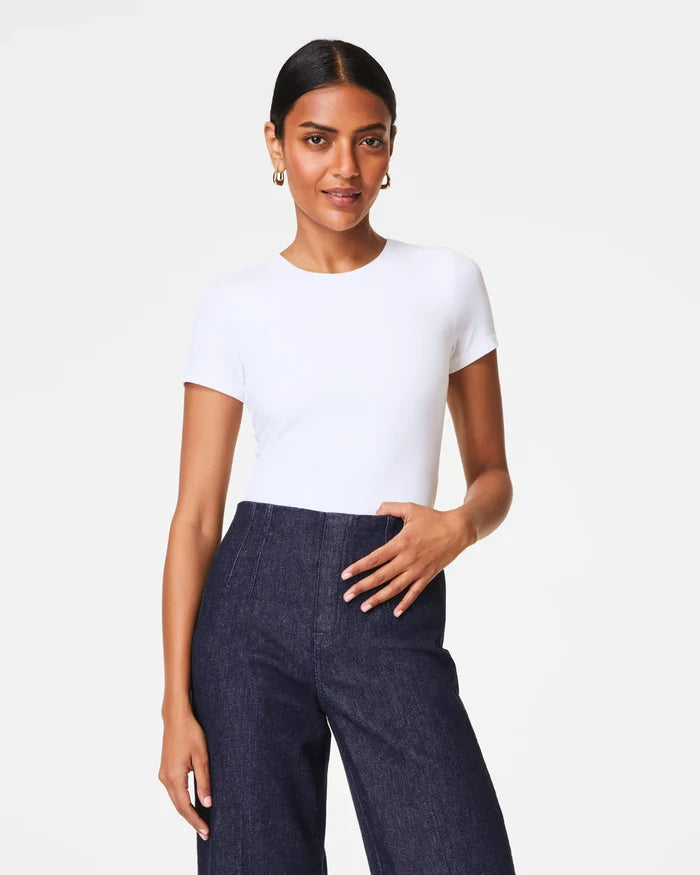 Spanx-Classic Crewneck Tee-White