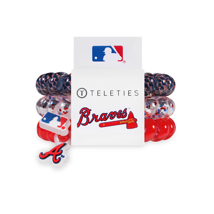 Spiral Hair Coils | Large | Atlanta Braves Hair Ties