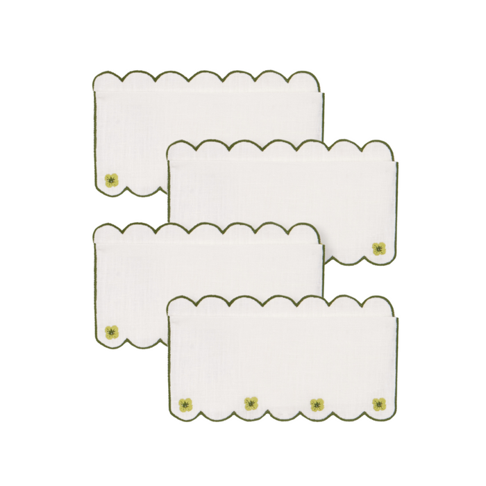 Spring Green Cocktail Napkin, Set of 4