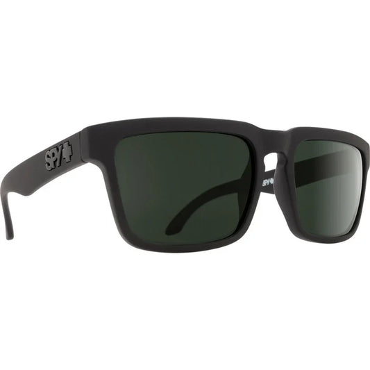SPY SUNGLASSES - HELM SOFT MATTE DARK GRAY - HAPPY GRAY GREEN POLARIZED LENS