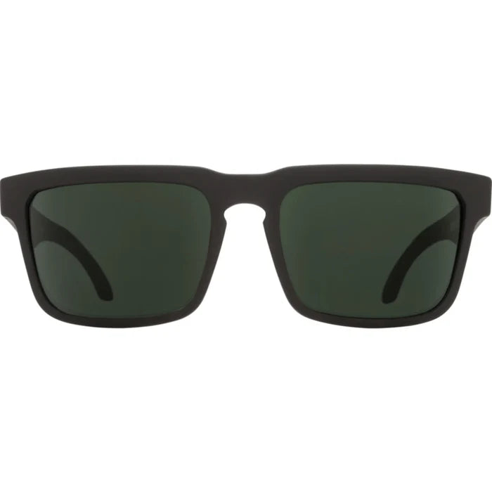 SPY SUNGLASSES - HELM SOFT MATTE DARK GRAY - HAPPY GRAY GREEN POLARIZED LENS