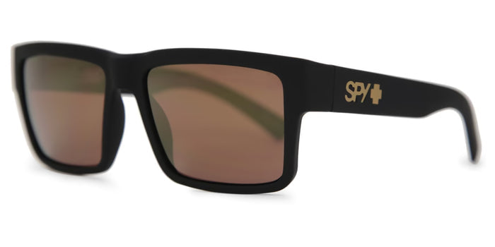 SPY SUNGLASSES - MONTANA SOFT BLACK MATTE - HD PLUS LENS BRONZE WITH GOLD SPECTRA