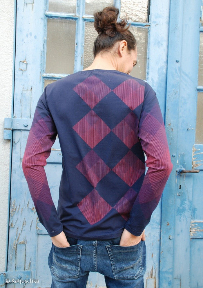 Square Dance Woman Jersey RAPPORT, Aubergine-Violet