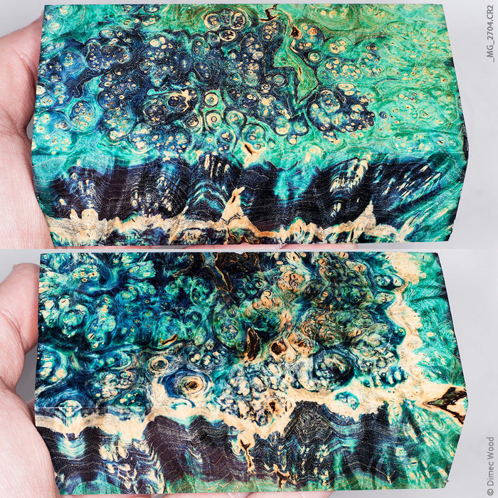 Stabilized wood box elder burl block