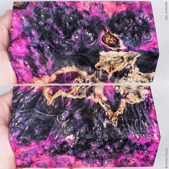 Stabilized wood box elder burl block