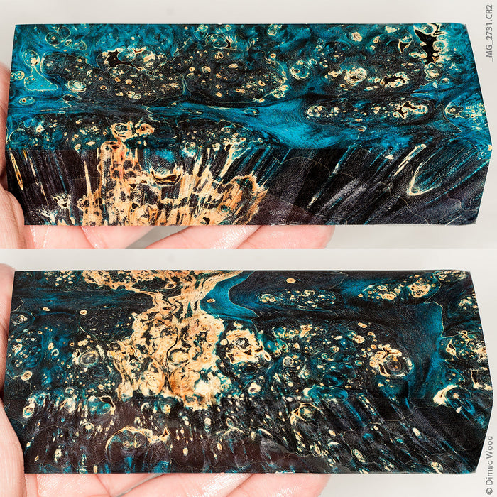 Stabilized wood box elder burl block