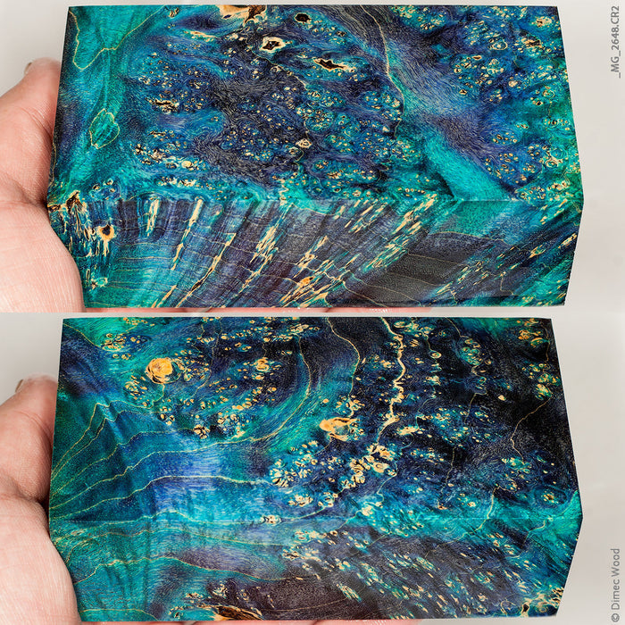 Stabilized wood box elder burl block