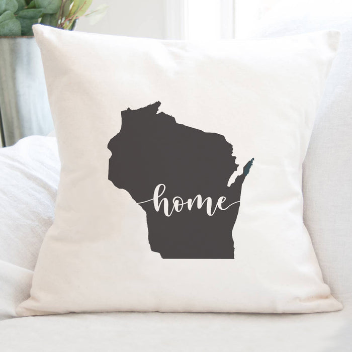 State Art (Home) - Custom Square Canvas Pillow