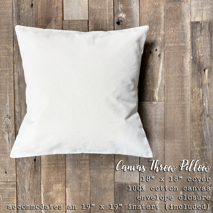 State Art (Home) - Custom Square Canvas Pillow