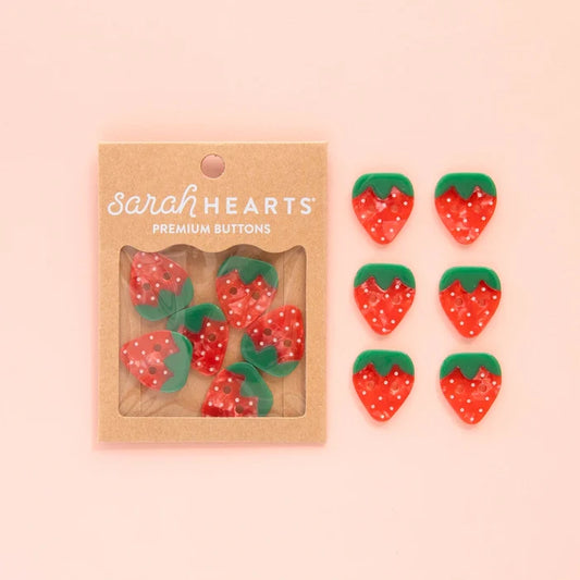 Strawberry Button - Large - Sarah Hearts
