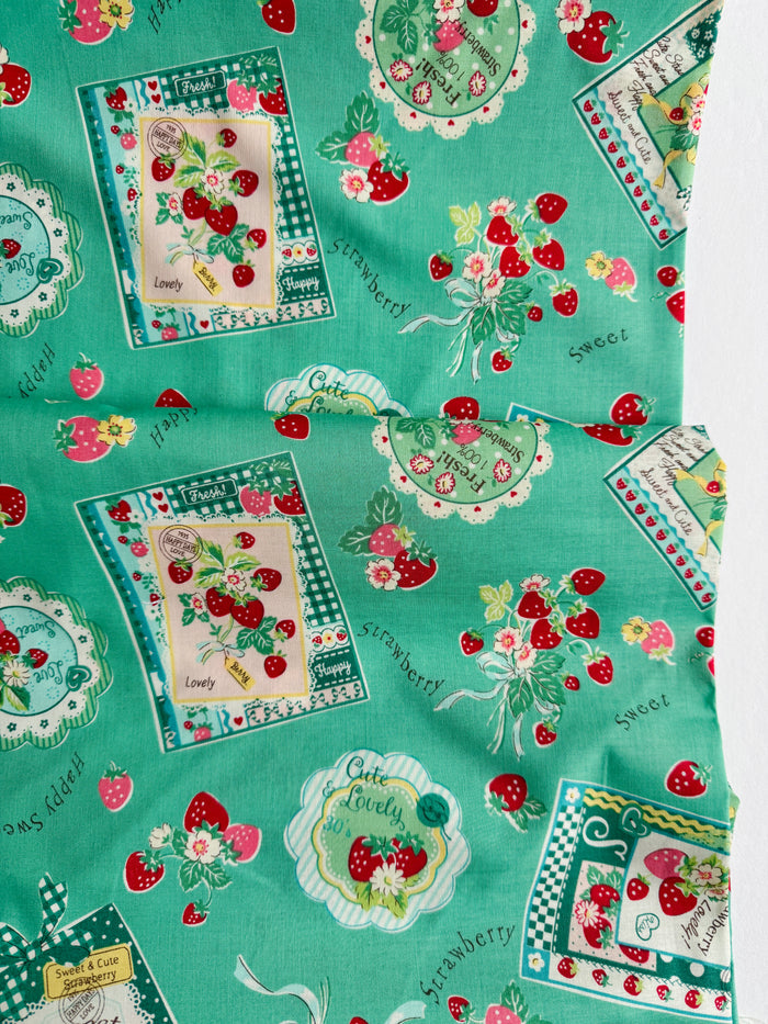 Strawberry Card - Green - Atsuko Matsuyama - 30's Collection - Yuwa