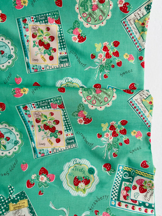 Strawberry Card - Green - Atsuko Matsuyama - 30's Collection - Yuwa