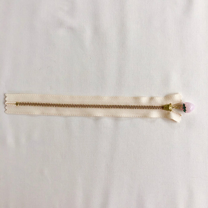 Strawberry Fruit Zipper - Antique Pink
