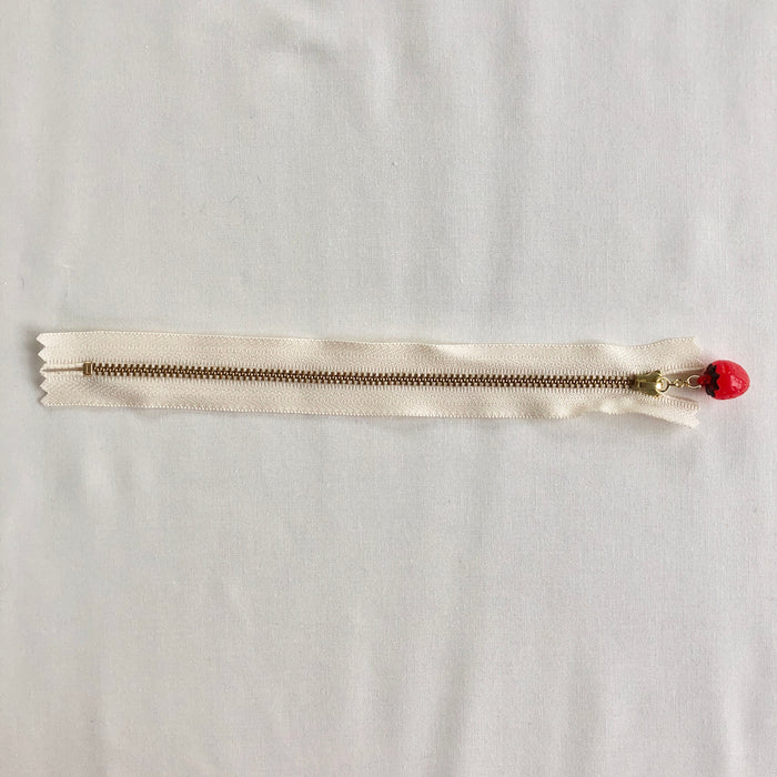 Strawberry Fruit Zipper - Antique Red