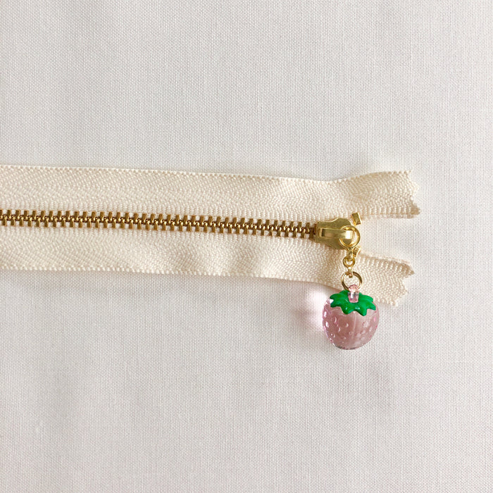 Strawberry Fruit Zipper - Clear Pink