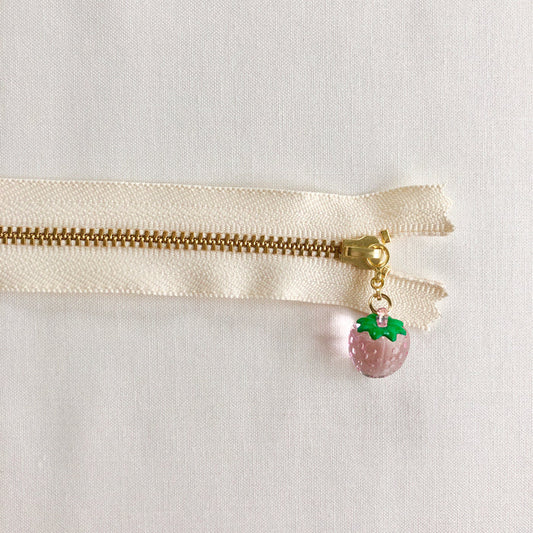 Strawberry Fruit Zipper - Clear Pink
