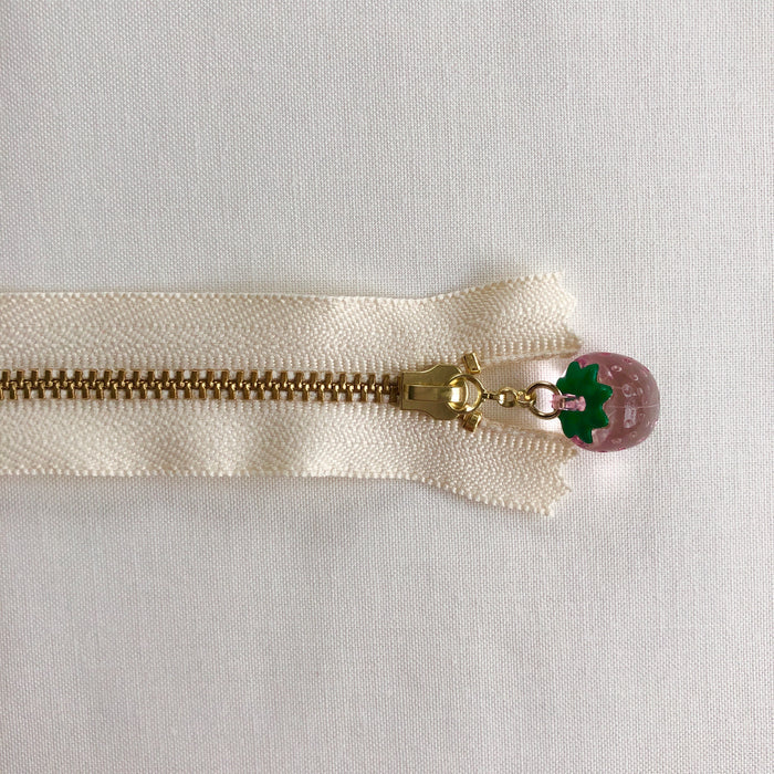 Strawberry Fruit Zipper - Clear Pink
