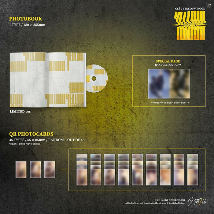 STRAY KIDS - Clé 2 : Yellow Wood (Limited ver.+Free Shipping) - K-STAR