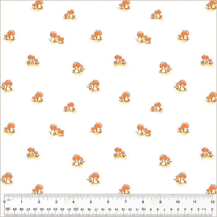 Studio Edit - Mushrooms - White - Heather Ross - Windham