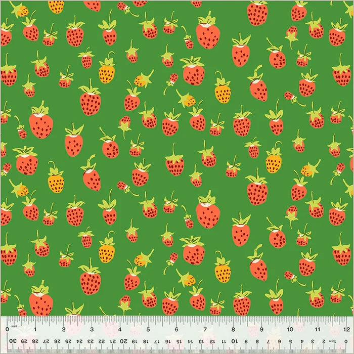 Studio Edit - Strawberries - Green - Heather Ross - Windham
