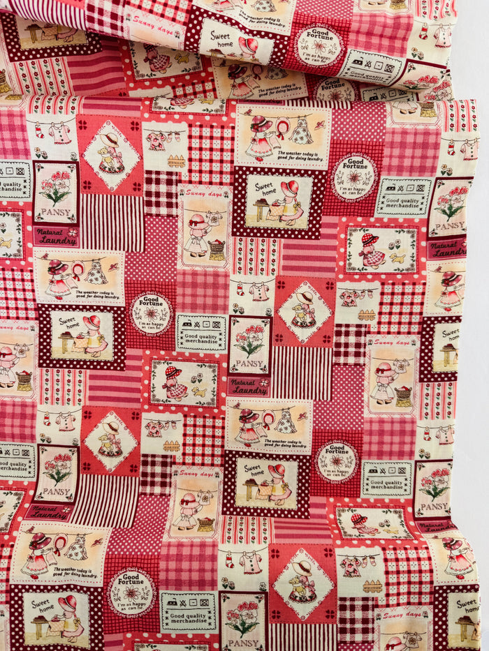 Sunbonnet Sue Laundry - Pink - Japanese Import