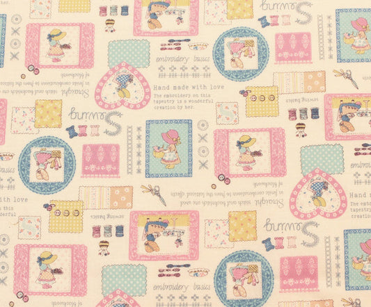 Sunbonnet Sue Sewing - Off White - Japanese Import