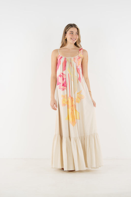 Susannah Maxi-Botanical Muse Linen