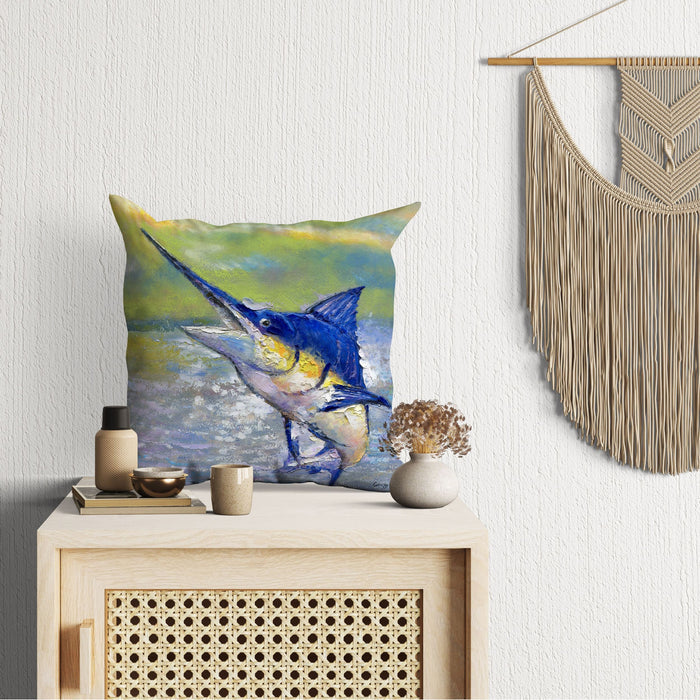 Swordfish Pillow Cover, Tropical Pillow Cases, Comfortable, Blue Pillow, Pillow Covers 20X20, Nursery Pillows, Pillow Cases For Kids