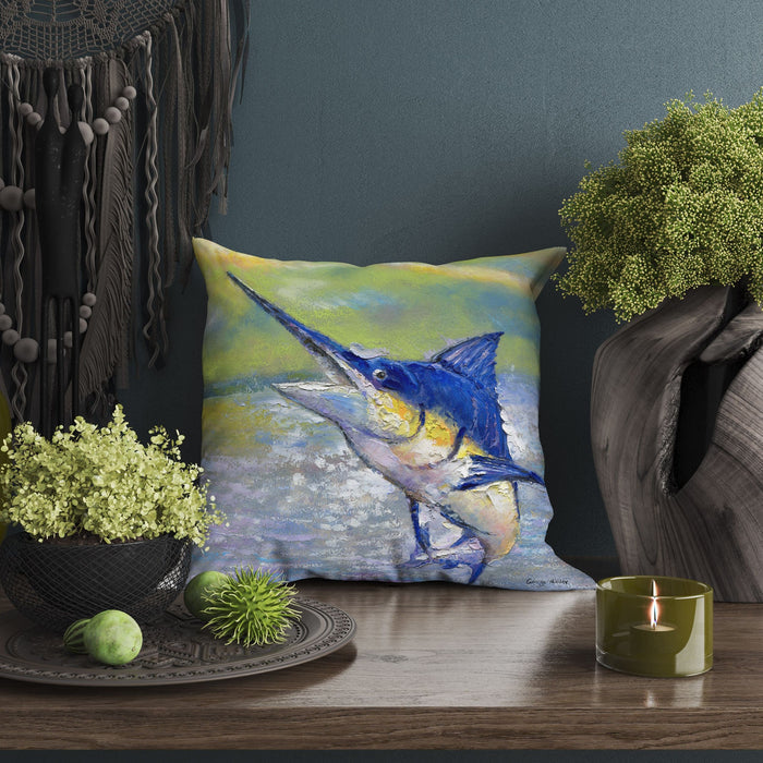 Swordfish Pillow Cover, Tropical Pillow Cases, Comfortable, Blue Pillow, Pillow Covers 20X20, Nursery Pillows, Pillow Cases For Kids