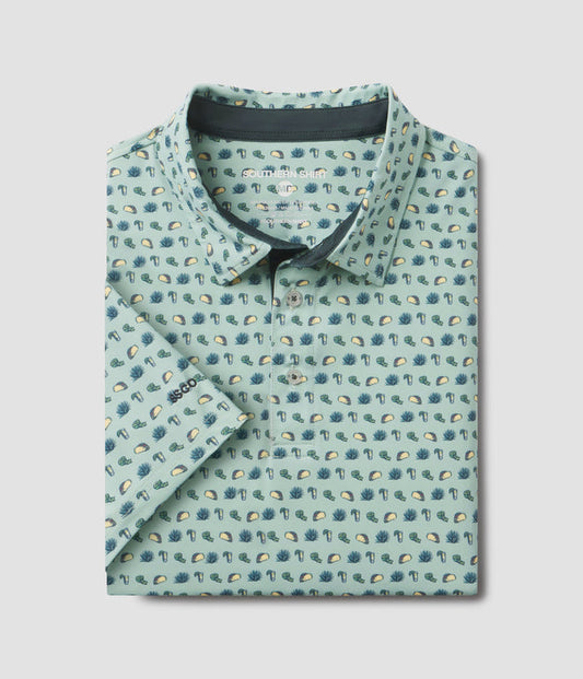 Tacos and Tequila Printed Polo