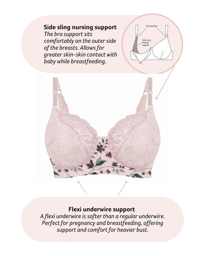 Technical features on Temptation Nursing Bra with Flexi Underwire in Bloom